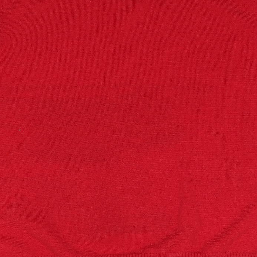 ESMARA Womens Red Round Neck  Acrylic Pullover Jumper Size M   - Christmas Light Up Flashing