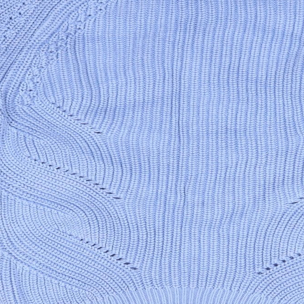find Womens Blue Round Neck  100% Cotton Pullover Jumper Size M