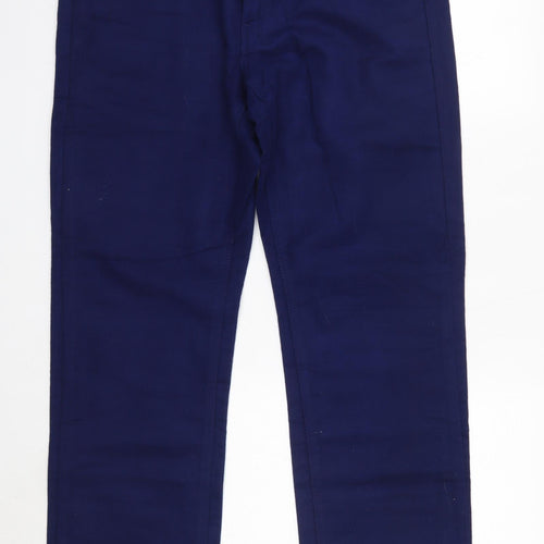 Samuel Windsor Mens Blue  Cotton Trousers  Size 34 in L31 in Regular  - Moleskin