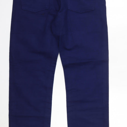 Samuel Windsor Mens Blue  Cotton Trousers  Size 34 in L31 in Regular  - Moleskin