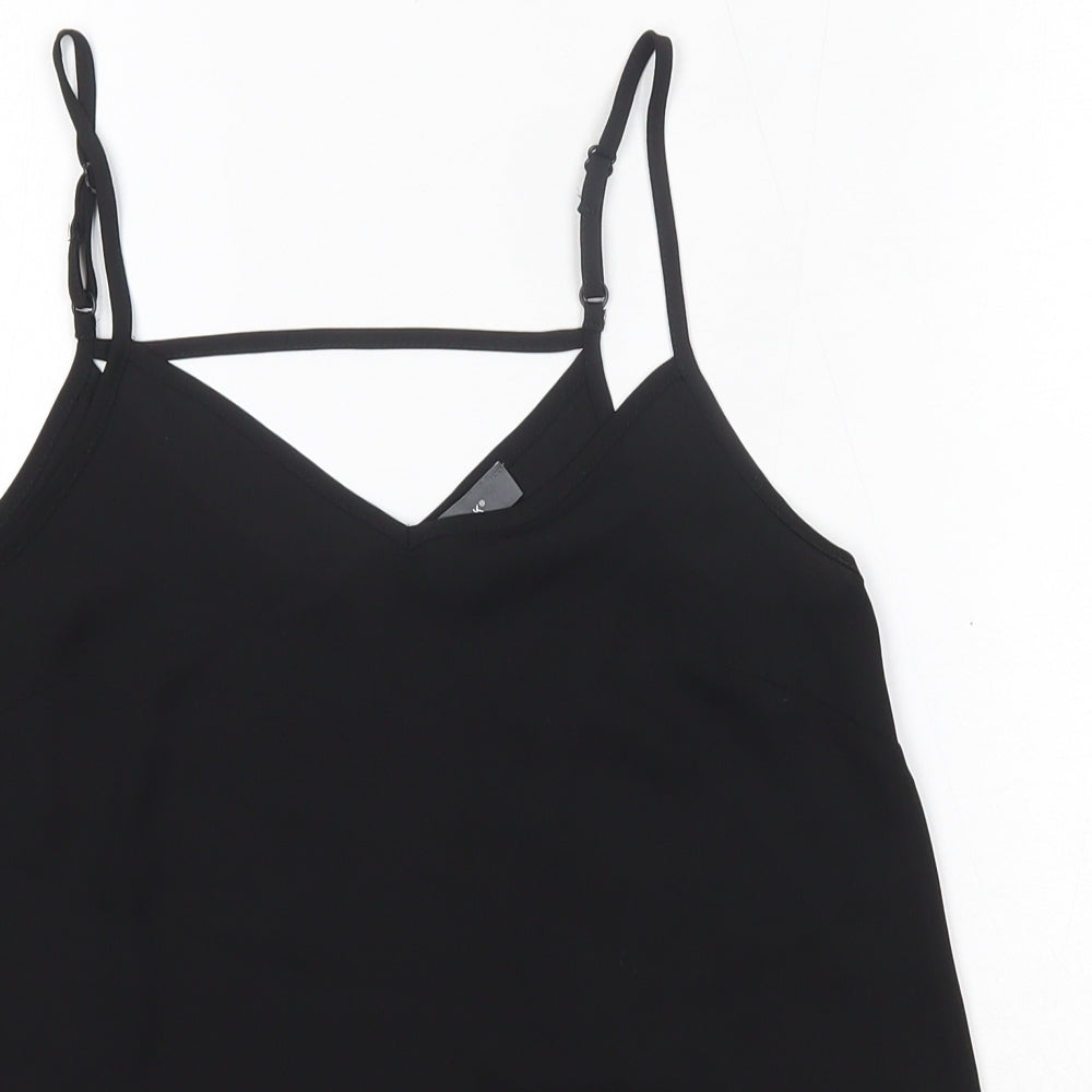 Primark Womens Black  Polyester Camisole Blouse Size 6 V-Neck