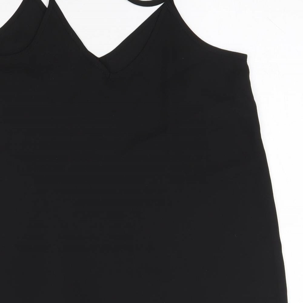 Primark Womens Black  Polyester Camisole Blouse Size 6 V-Neck