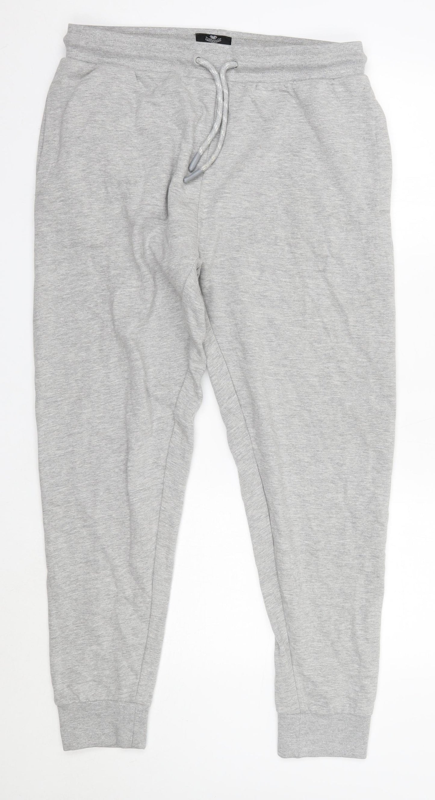 Threadbare Mens Grey  Cotton Jogger Trousers Size L L29 in Regular