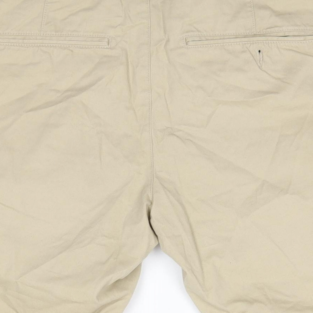 NEXT Mens Beige  Cotton Chino Shorts Size 32 in  Regular