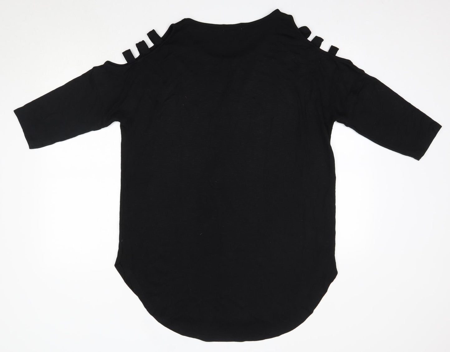 Matalan Womens Black Round Neck  Viscose Pullover Jumper Size L