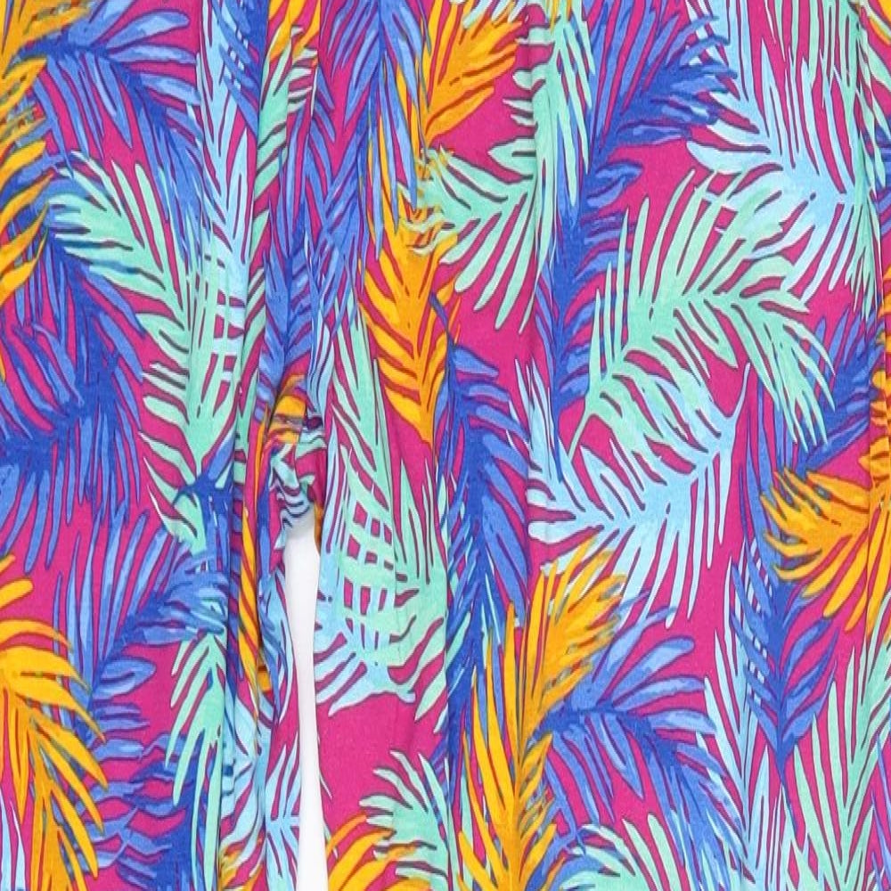 George Womens Multicoloured Floral Viscose Trousers  Size 16 L29 in Regular