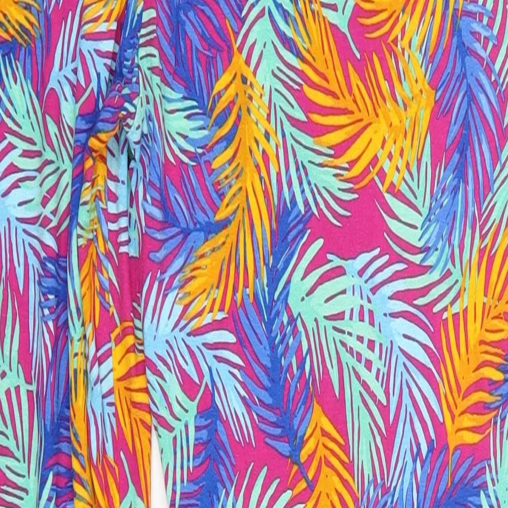George Womens Multicoloured Floral Viscose Trousers  Size 16 L29 in Regular