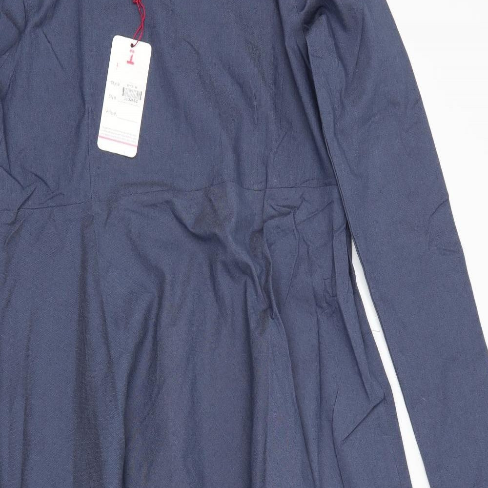 Islamic Impressions Womens Blue   Fit & Flare  Size 24  Round Neck  - Slate Blue