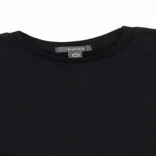 Primark Womens Black  Polyester Pullover Sweatshirt Size XS   - Cropped
