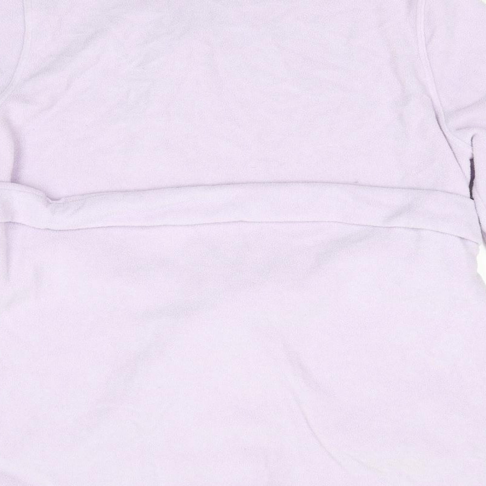 Marks and Spencer Womens Purple Solid Polyester  Robe Size 12   - Pale lilac Mid length