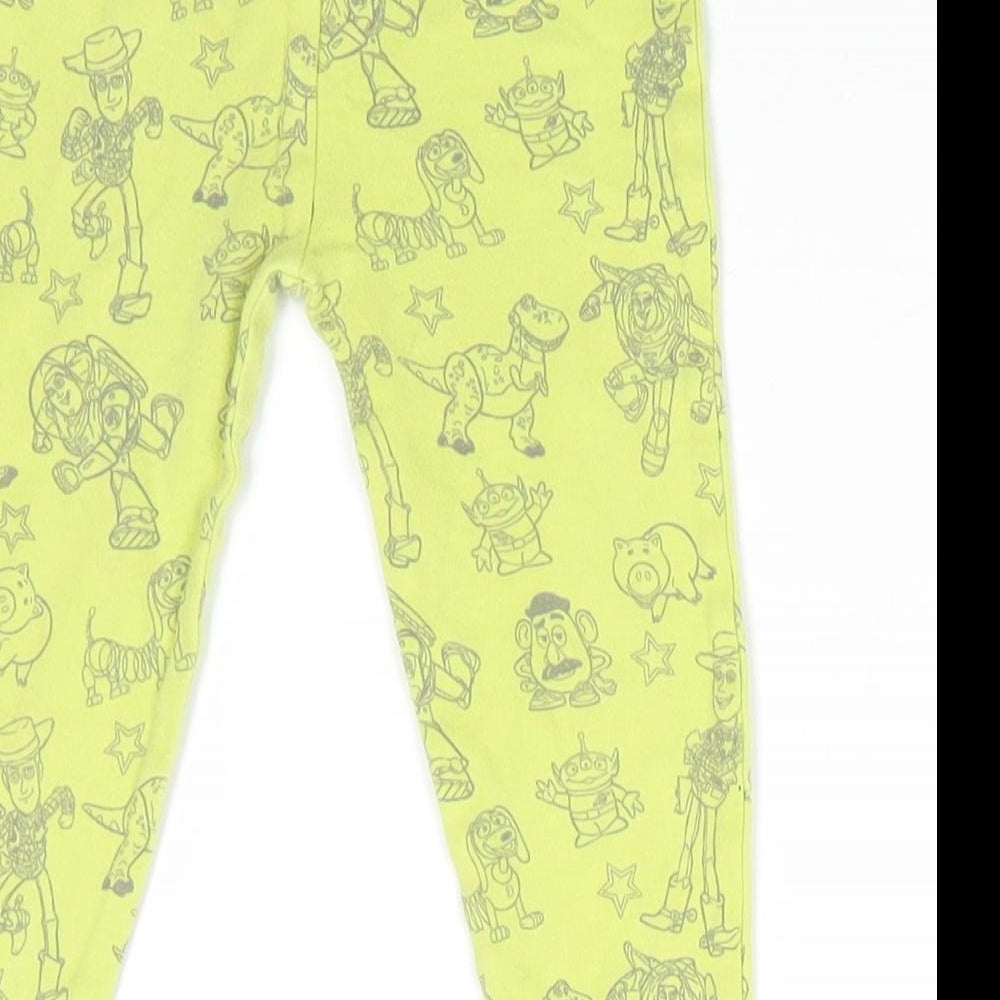 Toy Stroy Boys Green Solid Cotton  Pyjama Pants Size 12-18 Months   - Toy Story Characters Lime Green