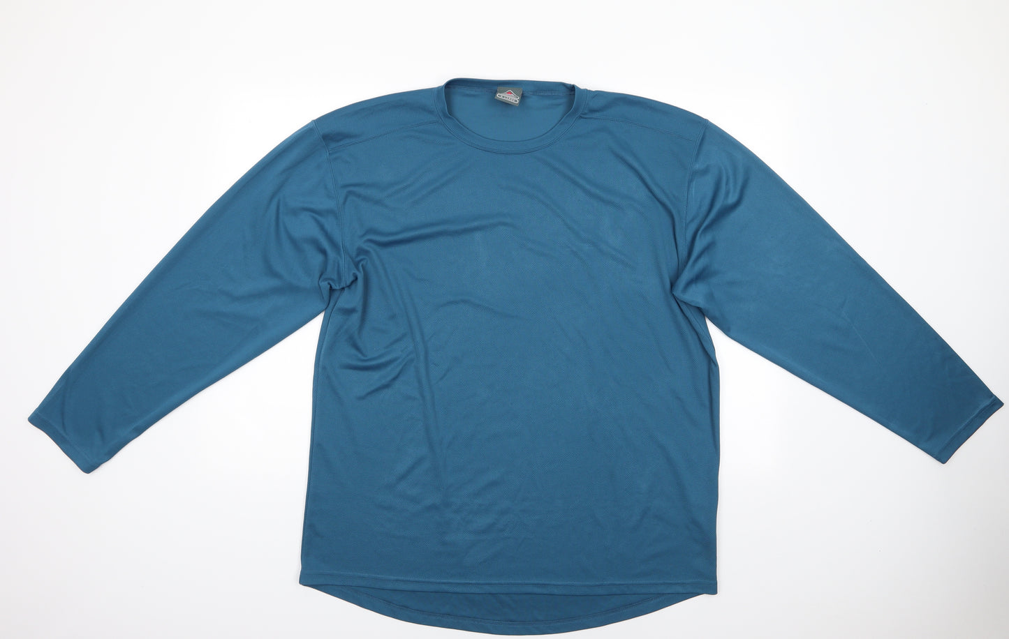 Wynnster Mens Blue  Polyester Basic Casual Size XL Round Neck  - Teal in colour
