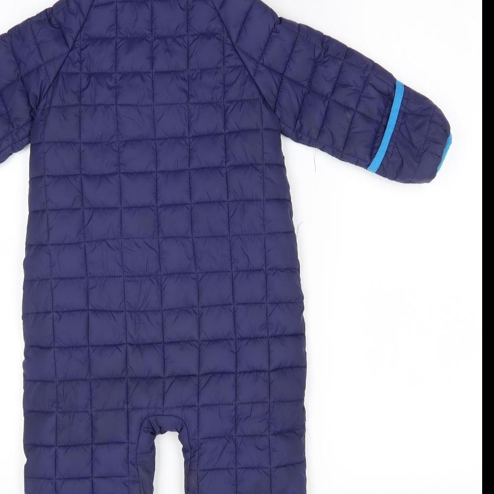 Snozu Boys Blue    Snowsuit Size 24 Months   Zip - Fleece lined