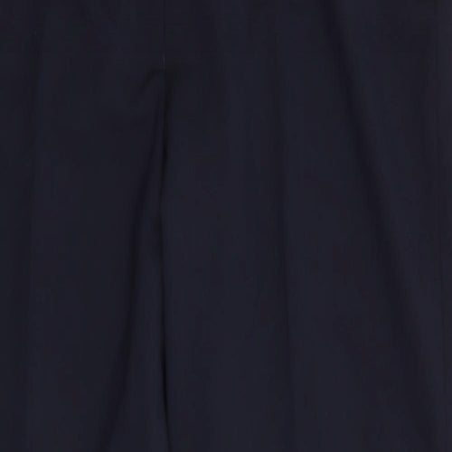 Brook Taverner Womens Blue  Polyester Trousers  Size 16 L30.5 in Regular  - Dark Navy Shape Memory Technology