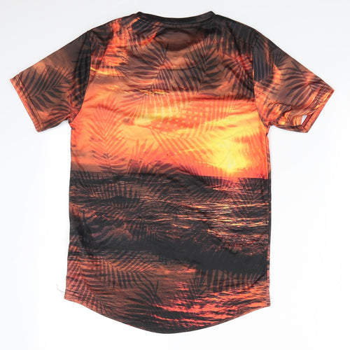 Sonneti London Boys Multicoloured  Polyester Basic T-Shirt Size 12-13 Years Round Neck  - Beach Sunset Scene