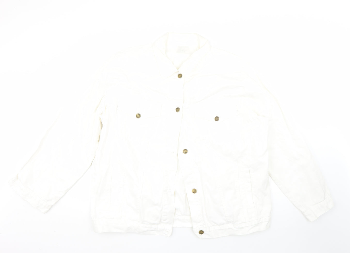 Preworn Womens White   Jacket  Size 22  Button