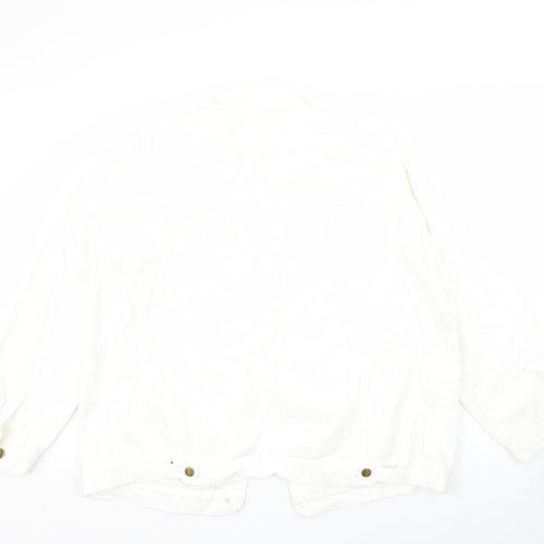 Preworn Womens White   Jacket  Size 22  Button