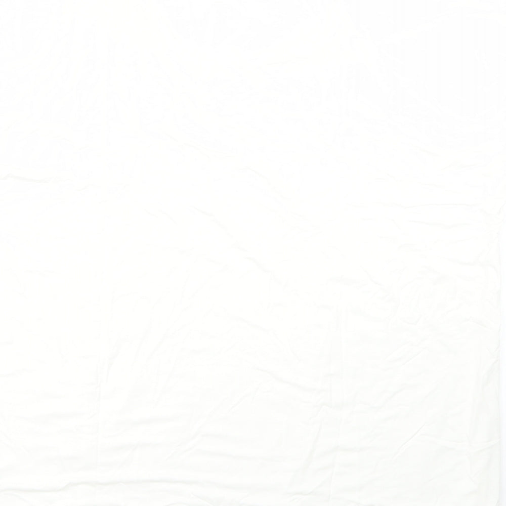 Lands End Womens White  Viscose Basic T-Shirt Size 22 Round Neck