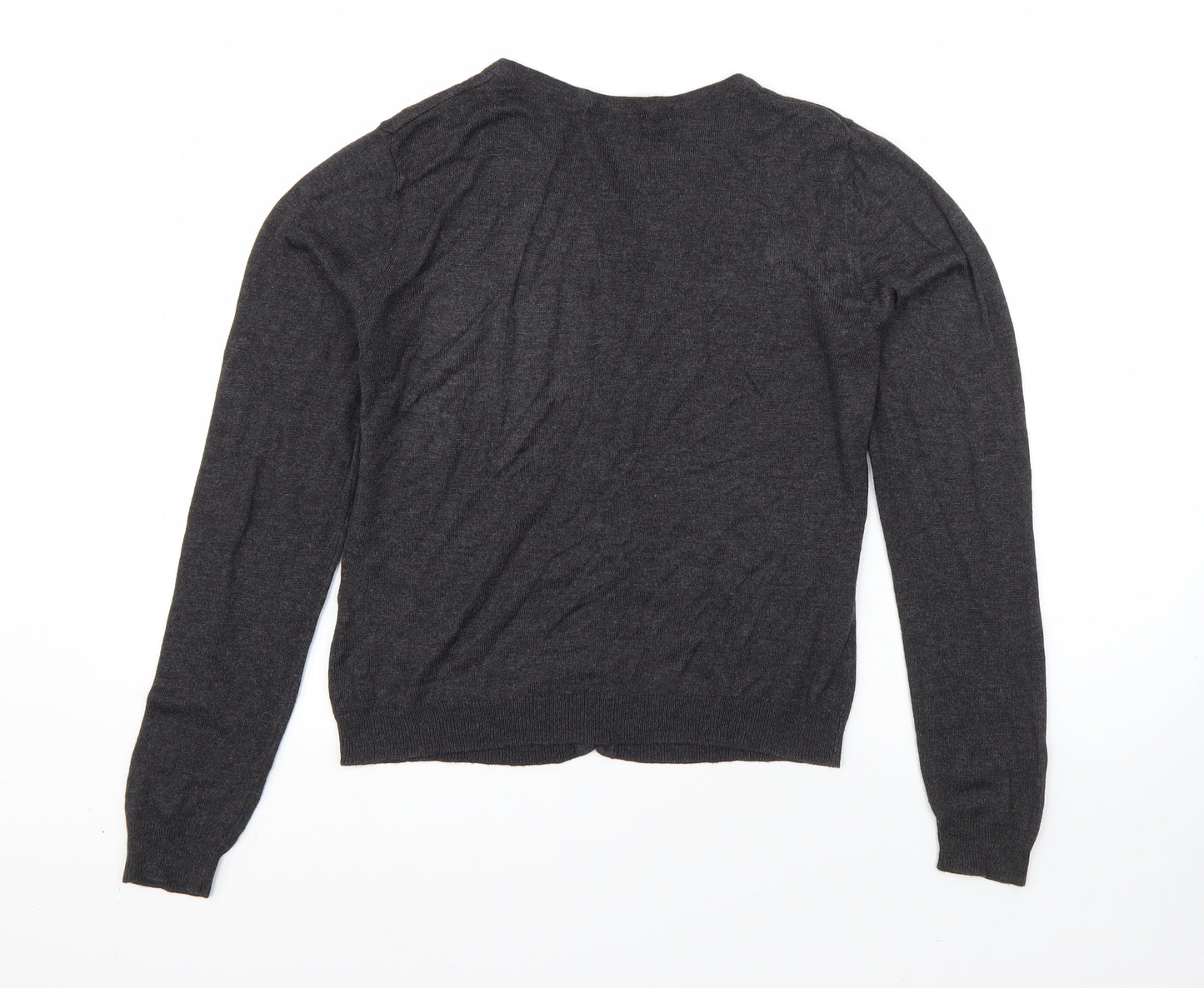 Atmosphere Womens Grey Round Neck  Polyester Cardigan Jumper Size 12