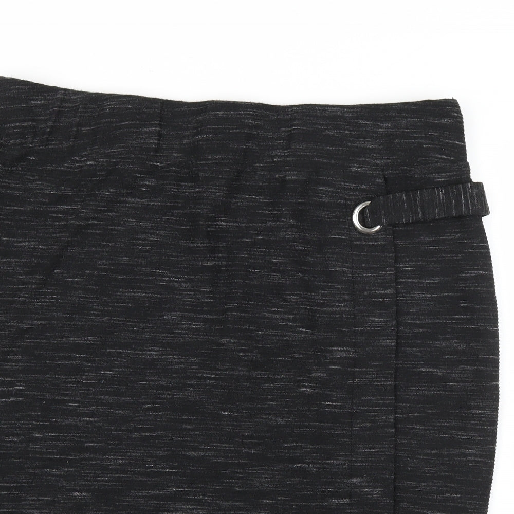 Nutmeg Womens Black  Polyester Straight & Pencil Skirt Size 18