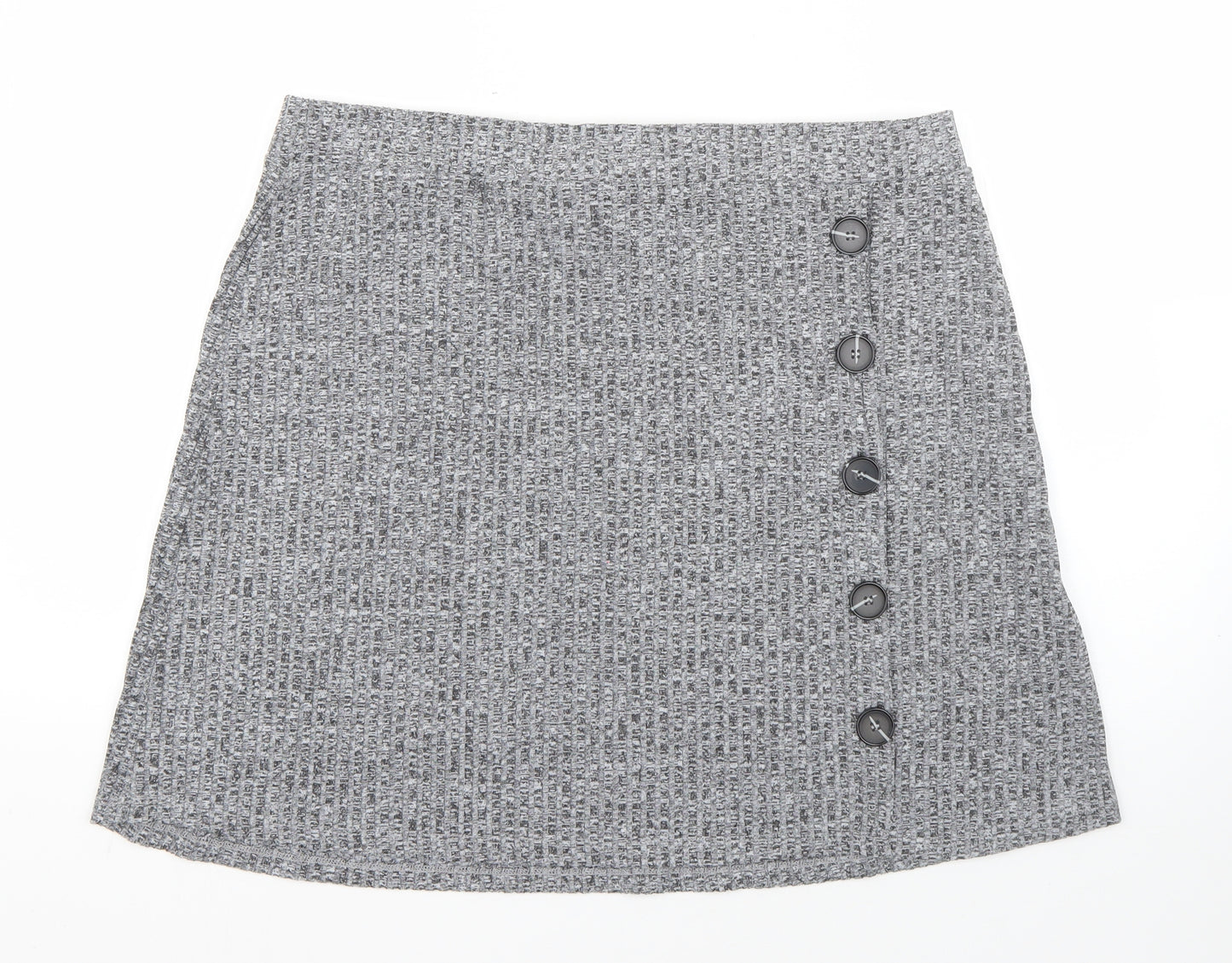 Papaya Womens Grey  Polyester A-Line Skirt Size 18