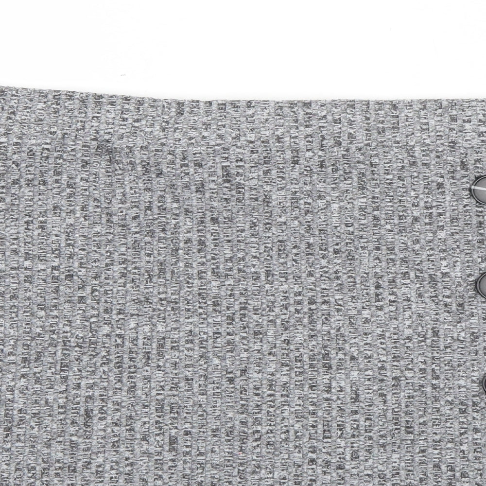 Papaya Womens Grey  Polyester A-Line Skirt Size 18