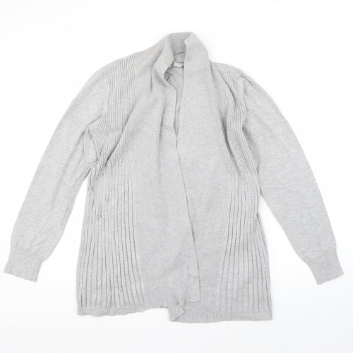 BHS Womens Grey Collared  Viscose Cardigan Jumper Size 12