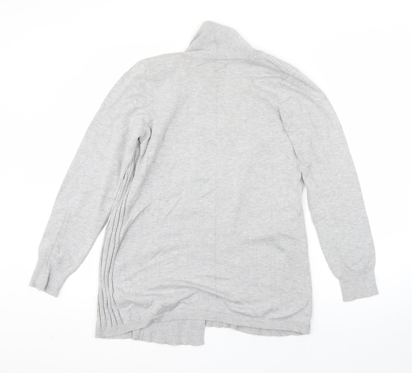 BHS Womens Grey Collared  Viscose Cardigan Jumper Size 12