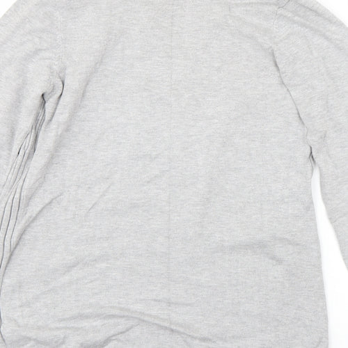 BHS Womens Grey Collared  Viscose Cardigan Jumper Size 12