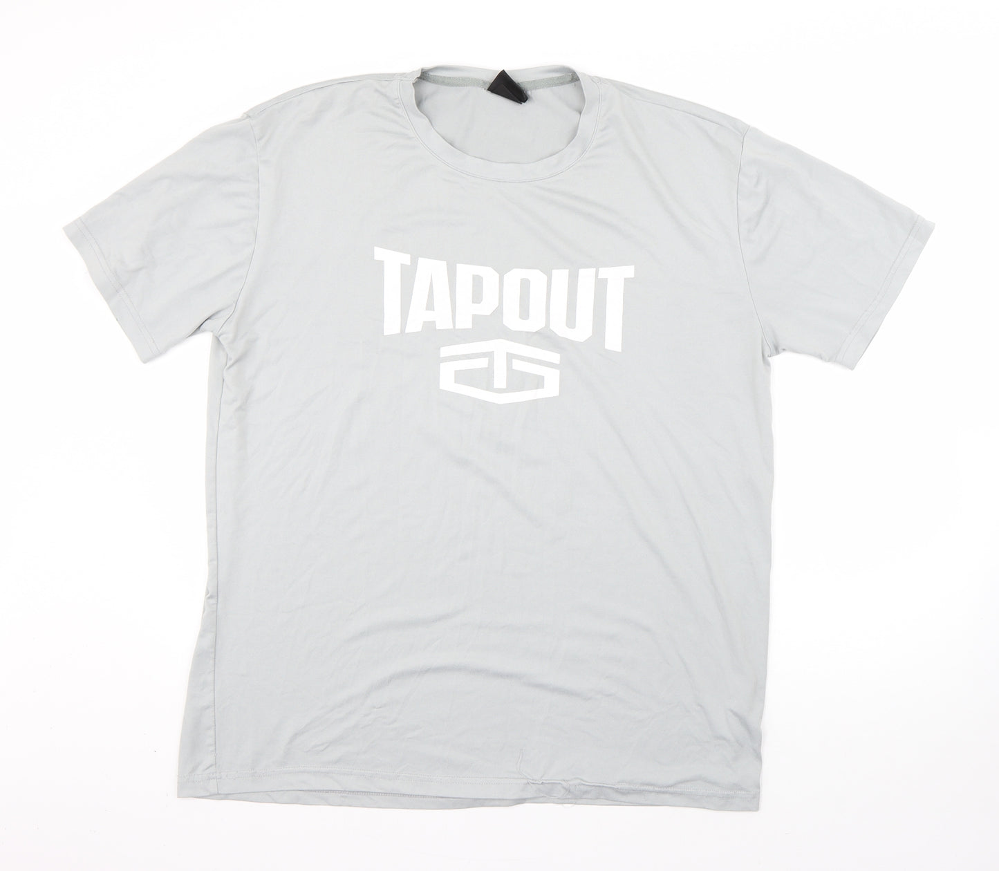 Tapout Mens Grey  Polyester  T-Shirt Size 2XL Round Neck