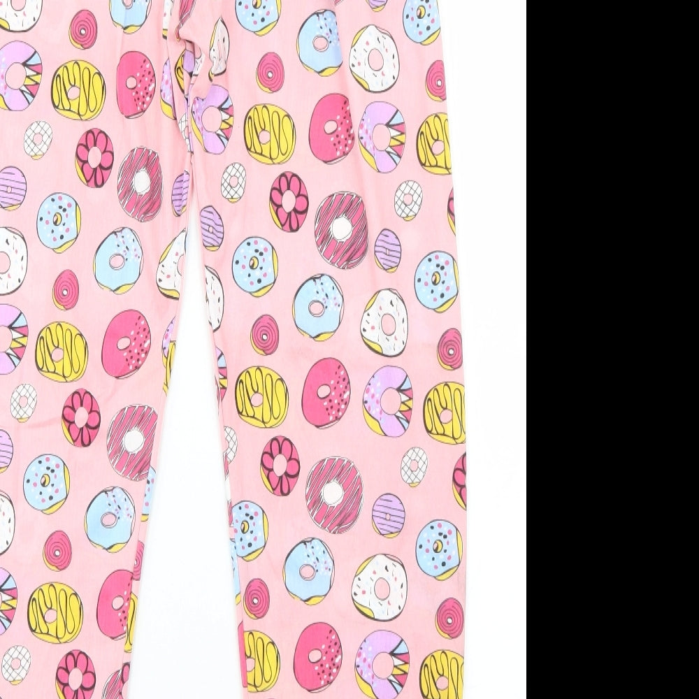 Preworn Womens Pink  Polyester  Pyjama Pants Size S   - donuts