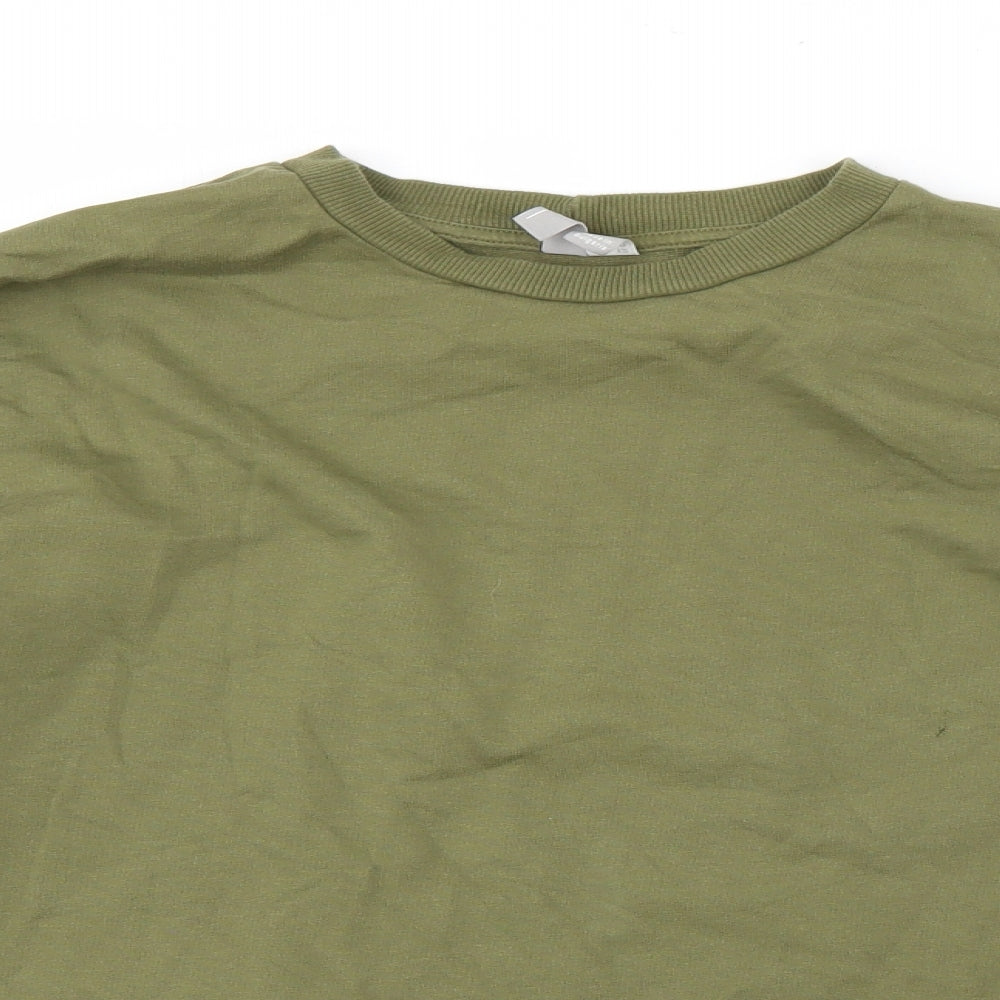 ASOS Womens Green  Cotton Pullover Sweatshirt Size 12