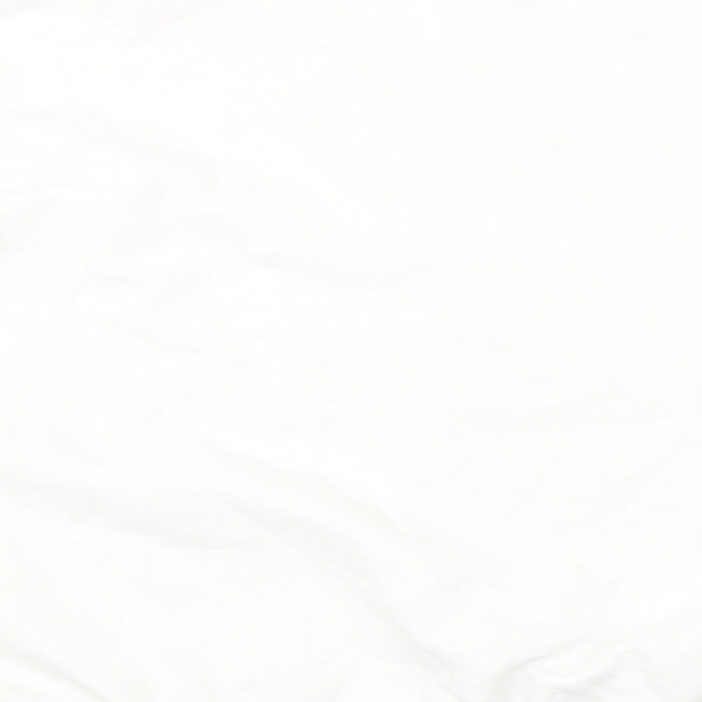 Topshop Womens White  Cotton Pullover Sweatshirt Size L   - Nirvana in utero