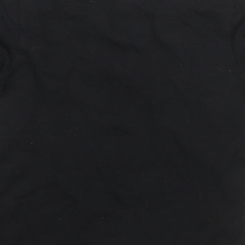 Urban Dept Boys Black  Cotton Basic T-Shirt Size 6 Years Round Neck  - leopard