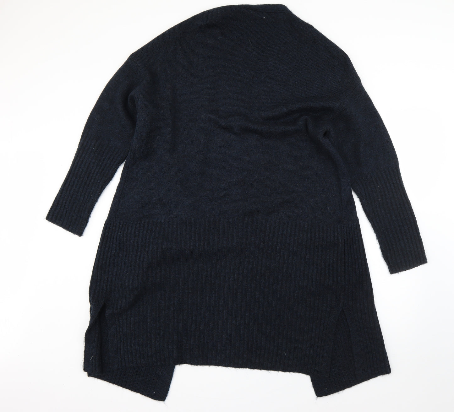 George Womens Blue Round Neck  Acrylic Cardigan Jumper Size 16