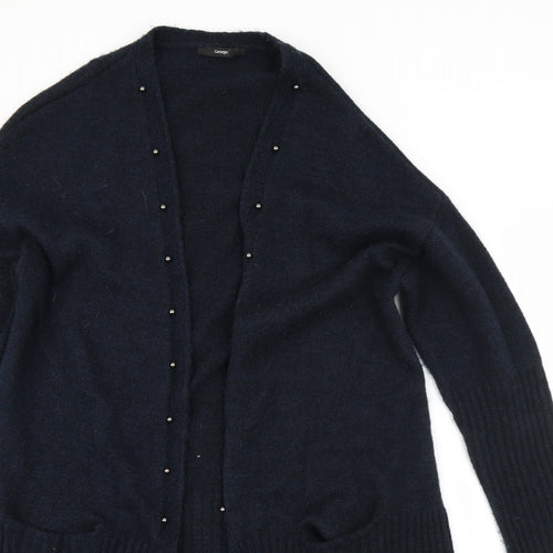 George Womens Blue Round Neck  Acrylic Cardigan Jumper Size 16