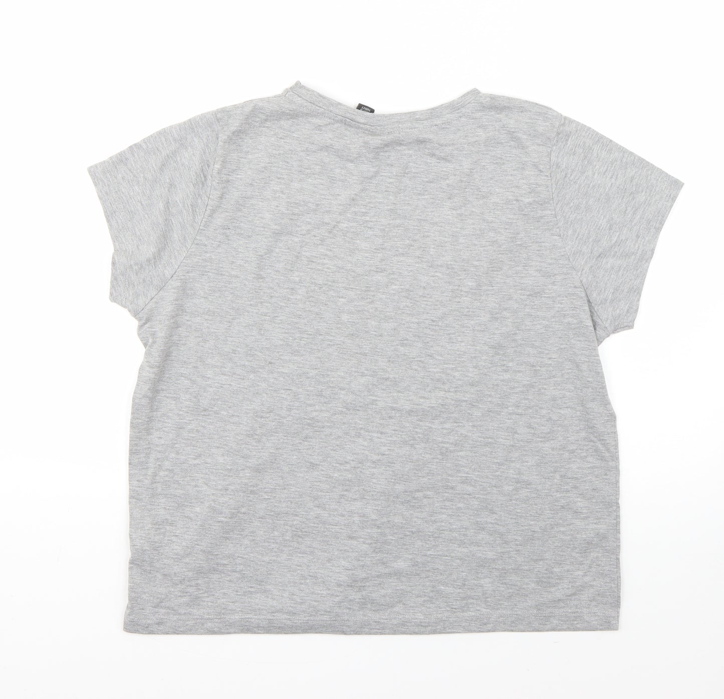 Harry Potter Womens Grey  Cotton Basic T-Shirt Size L Round Neck - harry potter hogwarts