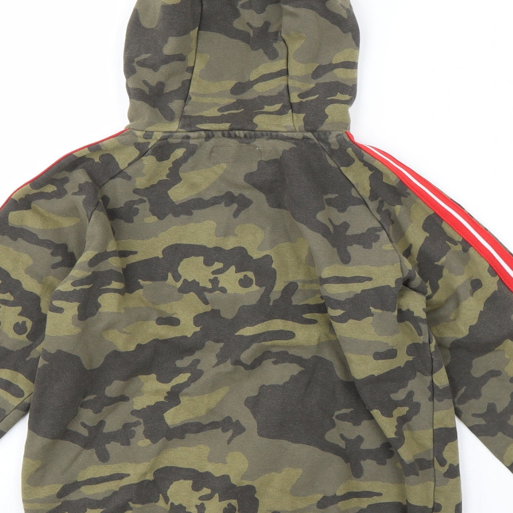 NEXT Boys Green Camouflage Cotton Full Zip Hoodie Size 11 Years  Zip