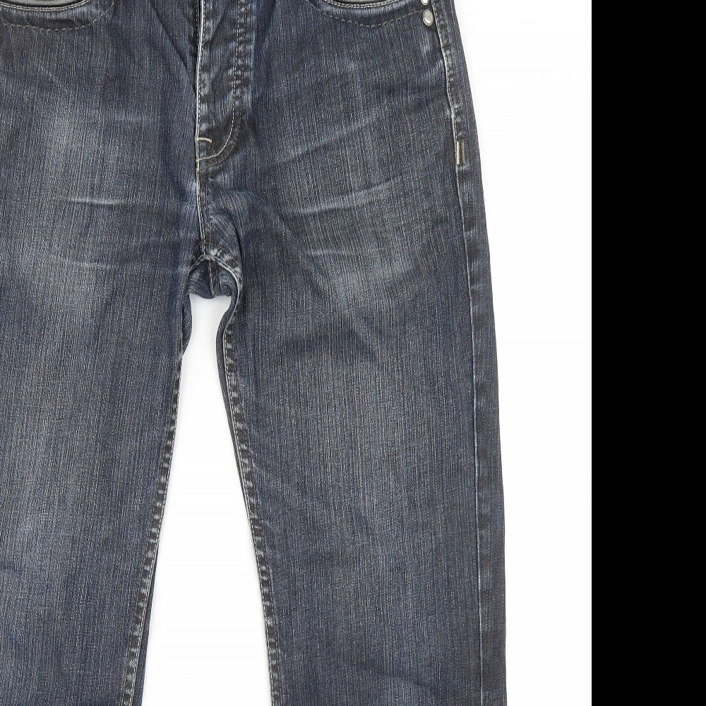NEXT Womens Blue  Cotton Bootcut Jeans Size 32 in L28 in Regular