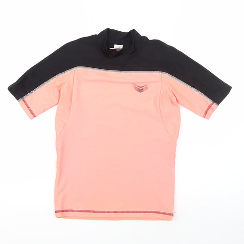 NEXT Boys Orange  Nylon Basic T-Shirt Size 10 Years High Neck