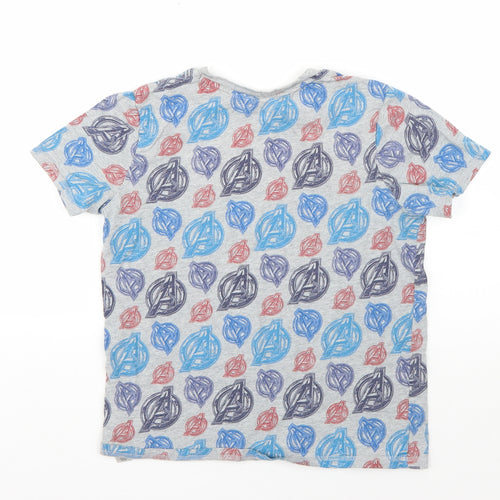 George Boys Grey  Cotton Basic T-Shirt Size 11-12 Years Round Neck  - marvel avengers