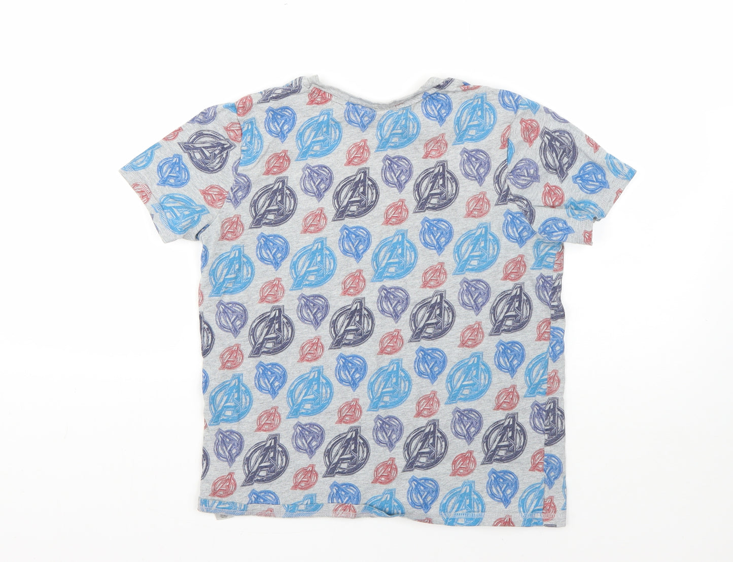 George Boys Grey  Cotton Basic T-Shirt Size 11-12 Years Round Neck  - marvel avengers