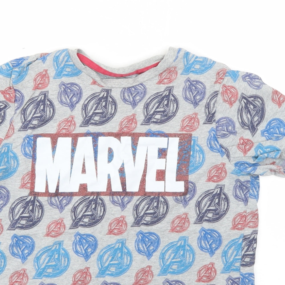 George Boys Grey  Cotton Basic T-Shirt Size 11-12 Years Round Neck  - marvel avengers