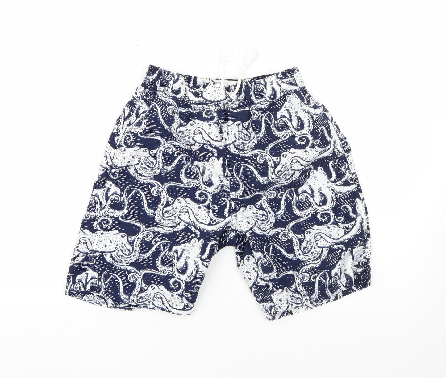 Debenhams Boys Blue  Polyester Utility Shorts Size 9-10 Years  Regular Drawstring - swim beach octopus