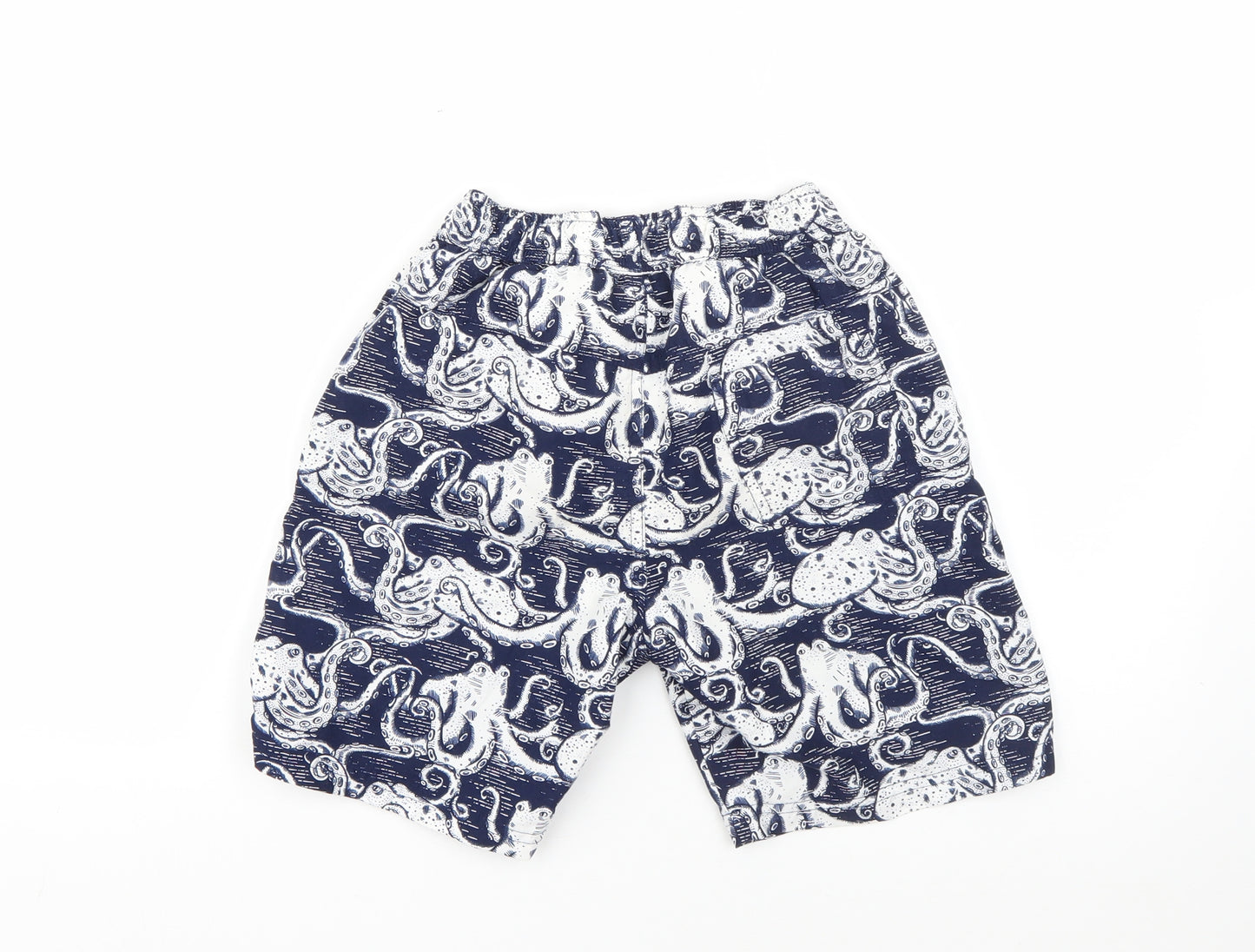 Debenhams Boys Blue  Polyester Utility Shorts Size 9-10 Years  Regular Drawstring - swim beach octopus