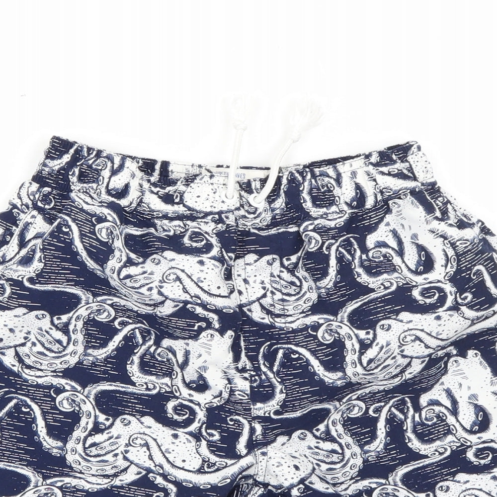 Debenhams Boys Blue  Polyester Utility Shorts Size 9-10 Years  Regular Drawstring - swim beach octopus