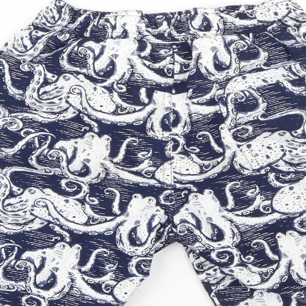 Debenhams Boys Blue  Polyester Utility Shorts Size 9-10 Years  Regular Drawstring - swim beach octopus