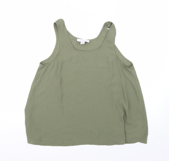 Atmosphere Womens Green  Polyester Basic Blouse Size 10 Round Neck