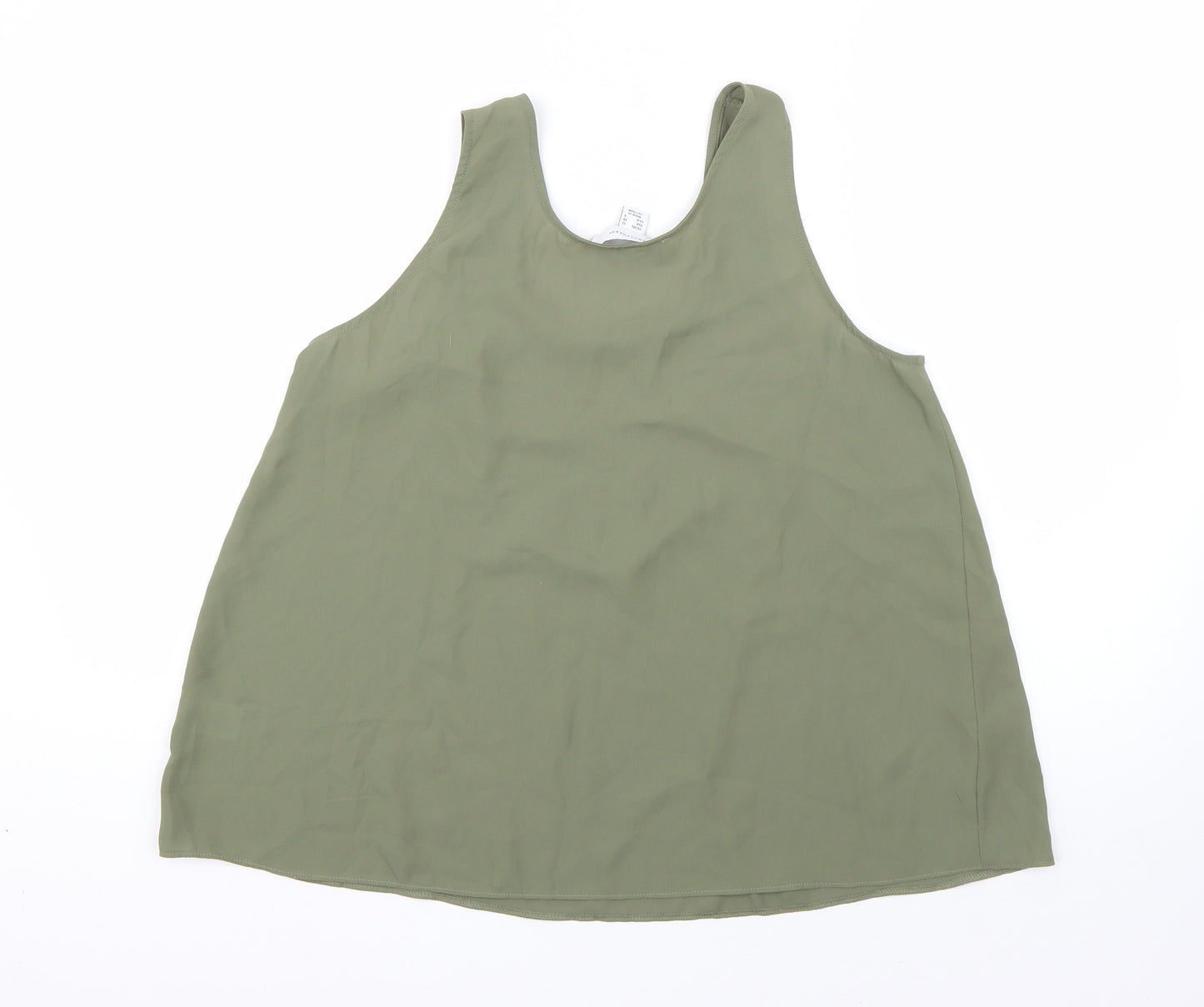 Atmosphere Womens Green  Polyester Basic Blouse Size 10 Round Neck