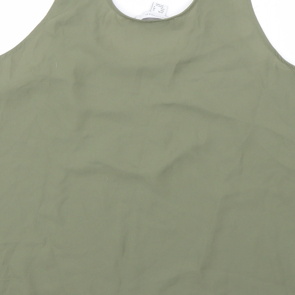 Atmosphere Womens Green  Polyester Basic Blouse Size 10 Round Neck